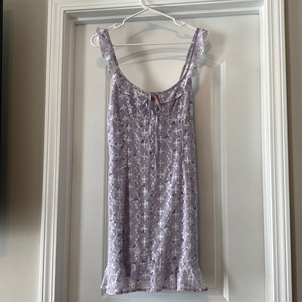 Stella Dallas Lilac Floral Lace Dress